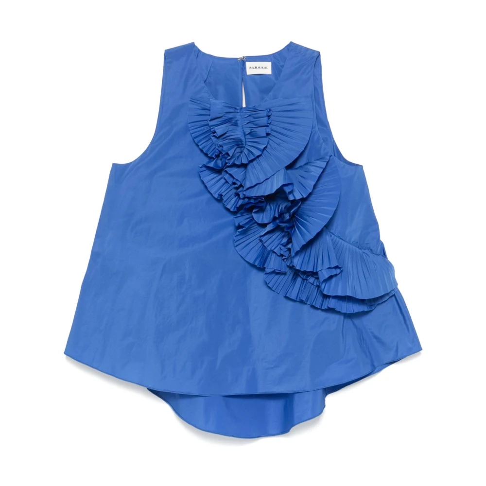 P.a.r.o.s.h. Blauw Overhemd voor Mannen Blue Dames