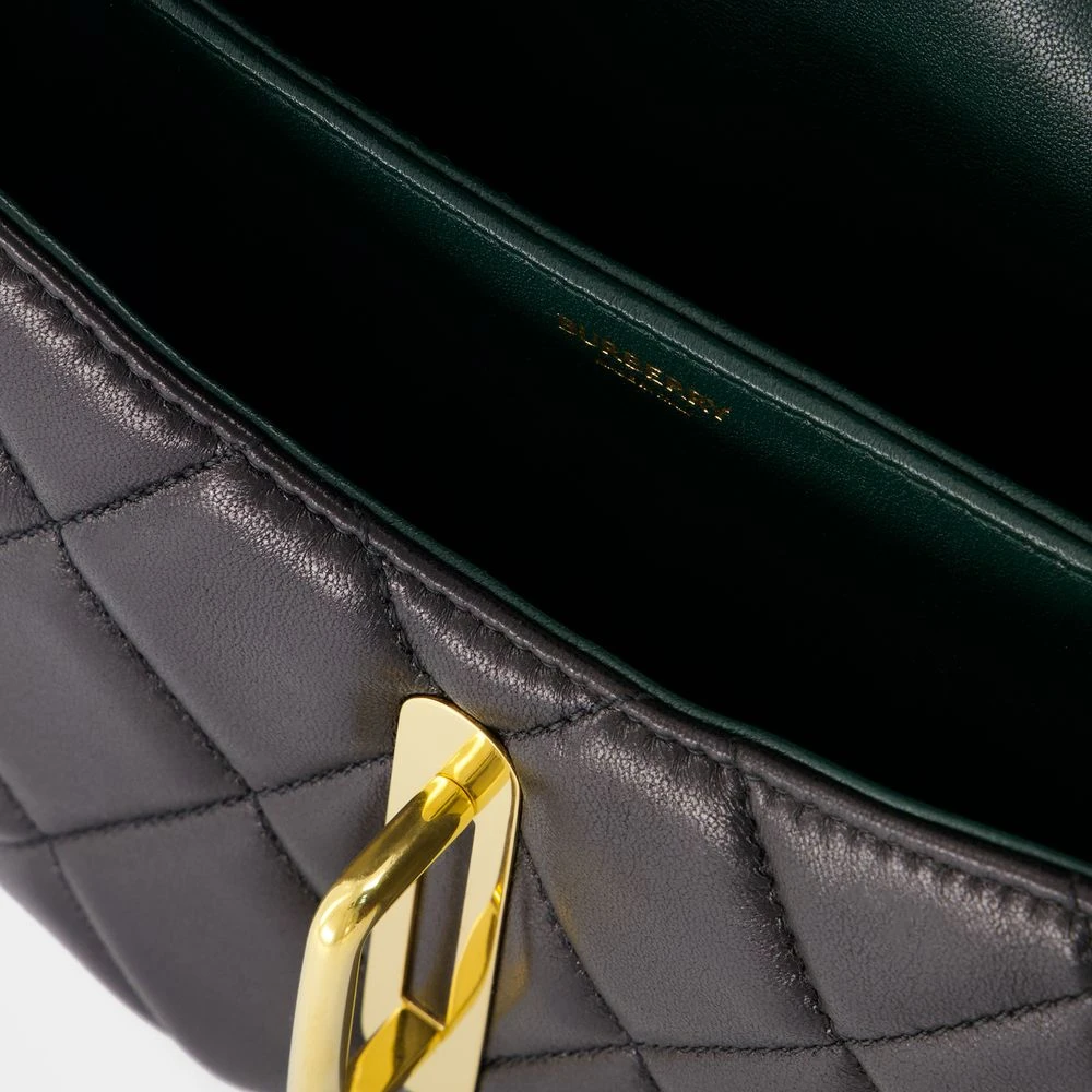 Burberry Gewatteerde Lamsskin Portemonnee Op Ketting Black Dames