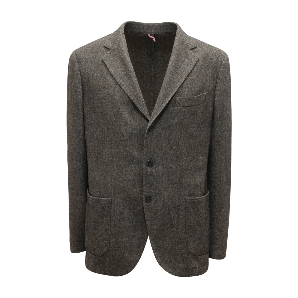 Santaniello Men's Brown Blazers, Xl, Wool Blend Jacket