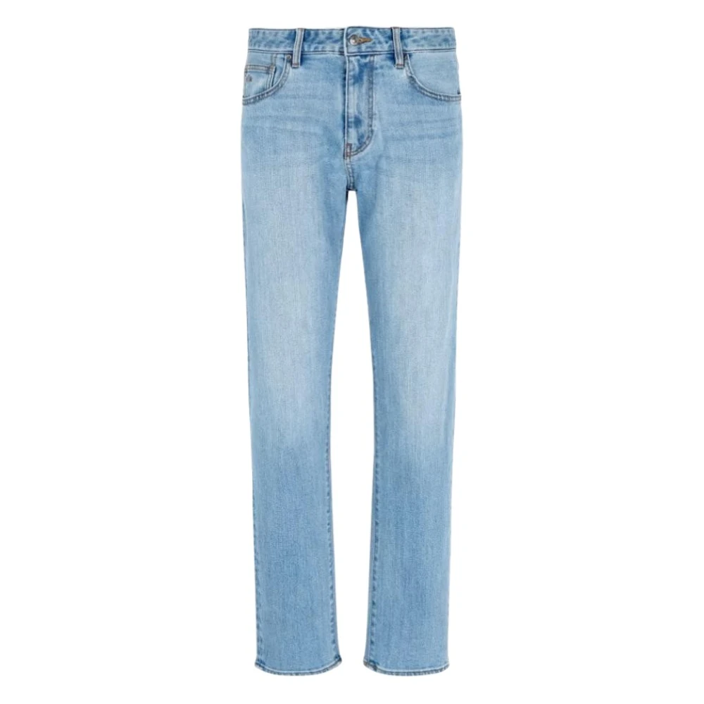 Armani Exchange Uomo Blu Jeans Slim Fit In Denim Stretch Di Cotone