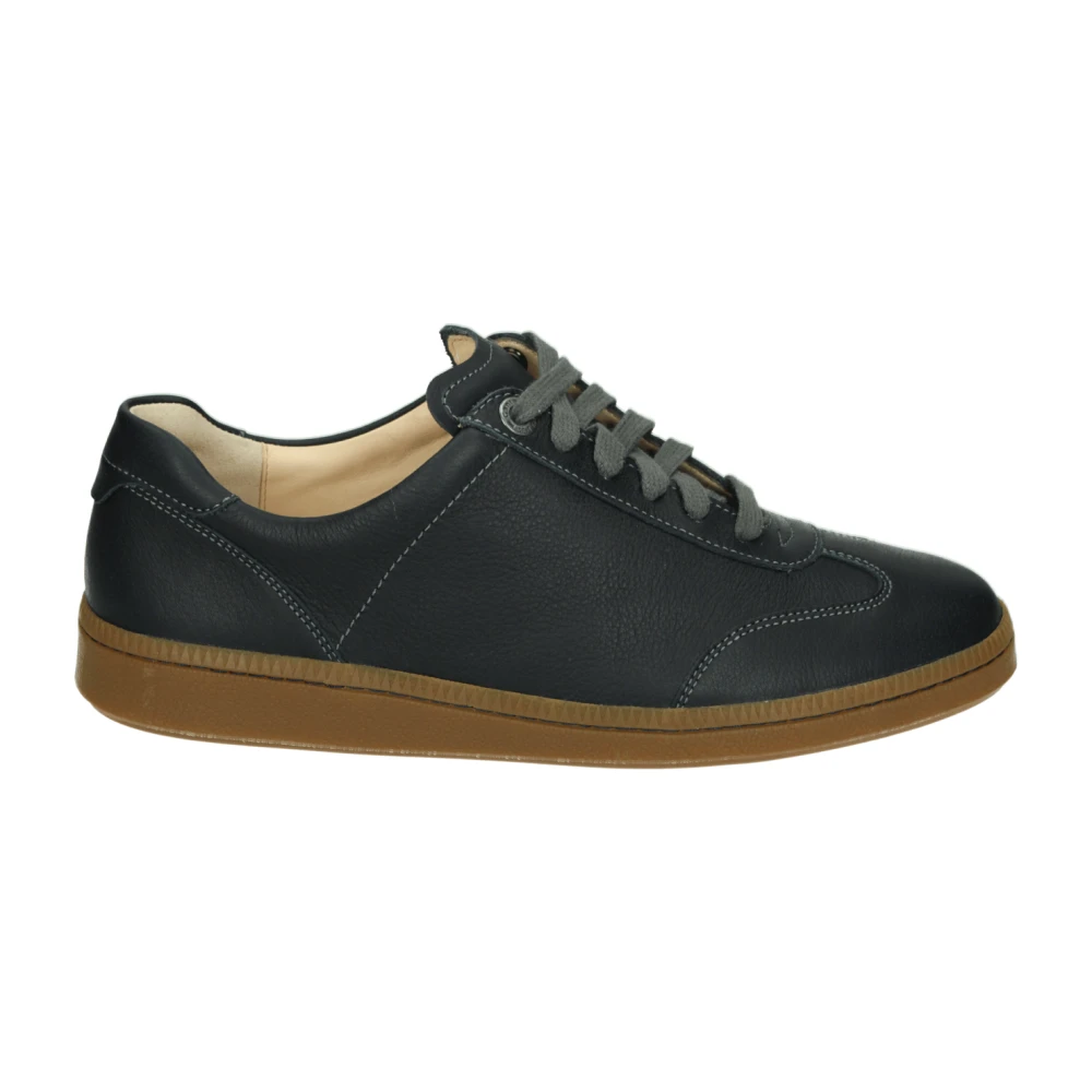 Ganter Sportieve Lage Blauwe Leren Schoenen Dames Schoenen
