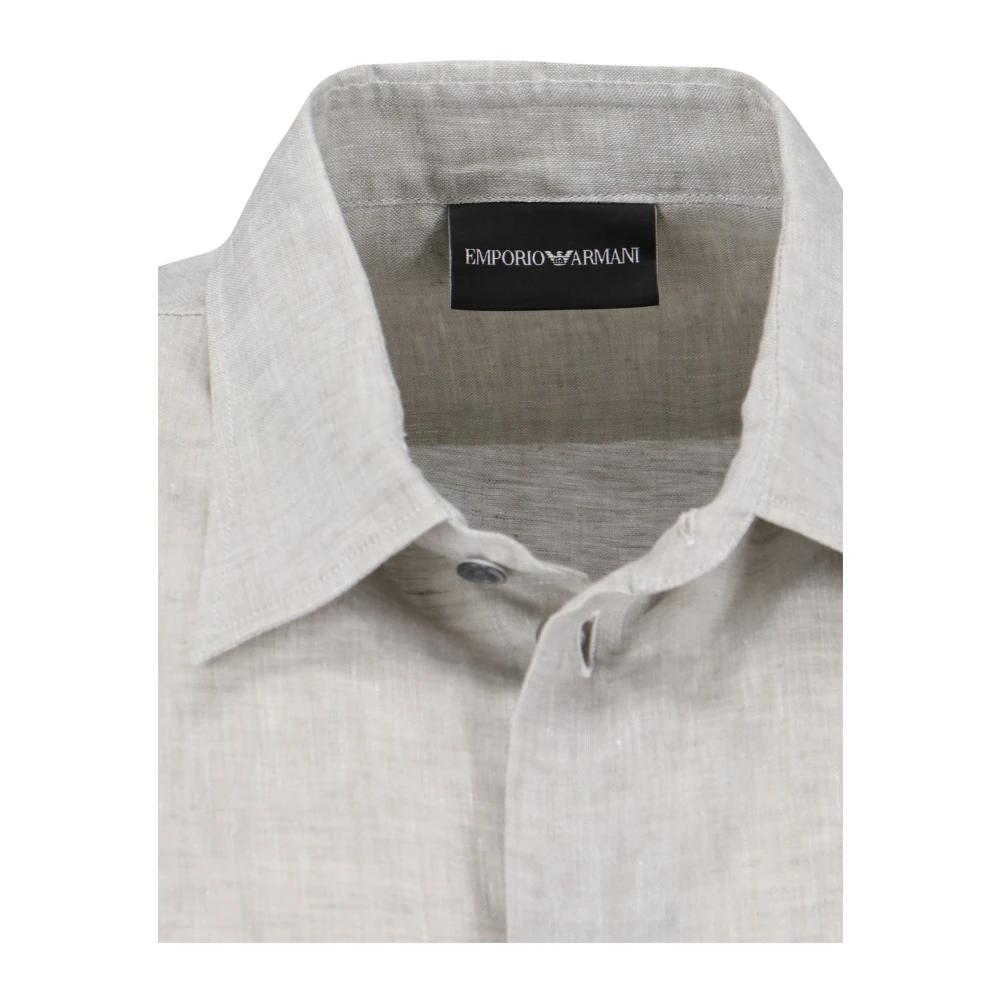 Emporio Armani Grijze Overhemden voor Mannen Gray Heren