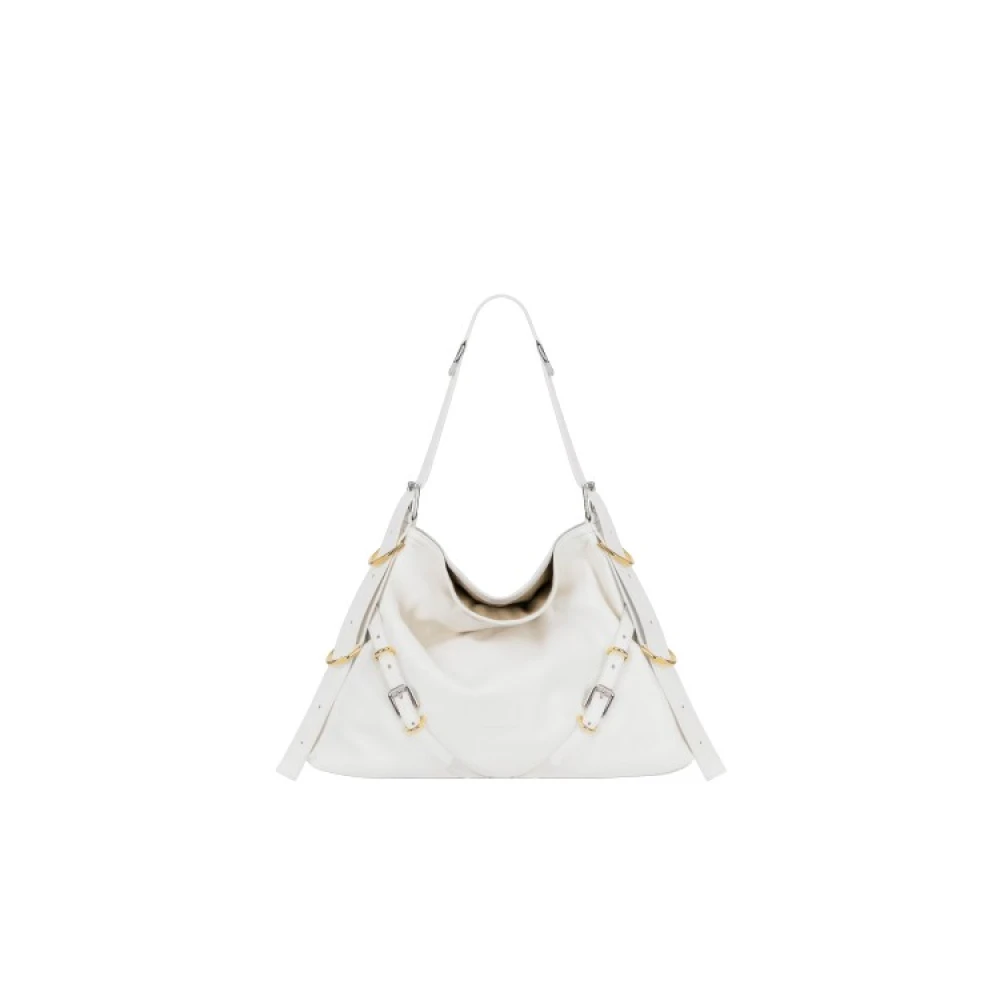 Givenchy Voyou Medium Leren Schoudertas White Dames