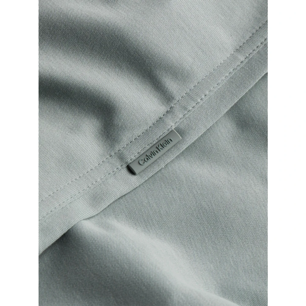 Calvin Klein Glad Katoenen Jersey Shirt Blue Heren