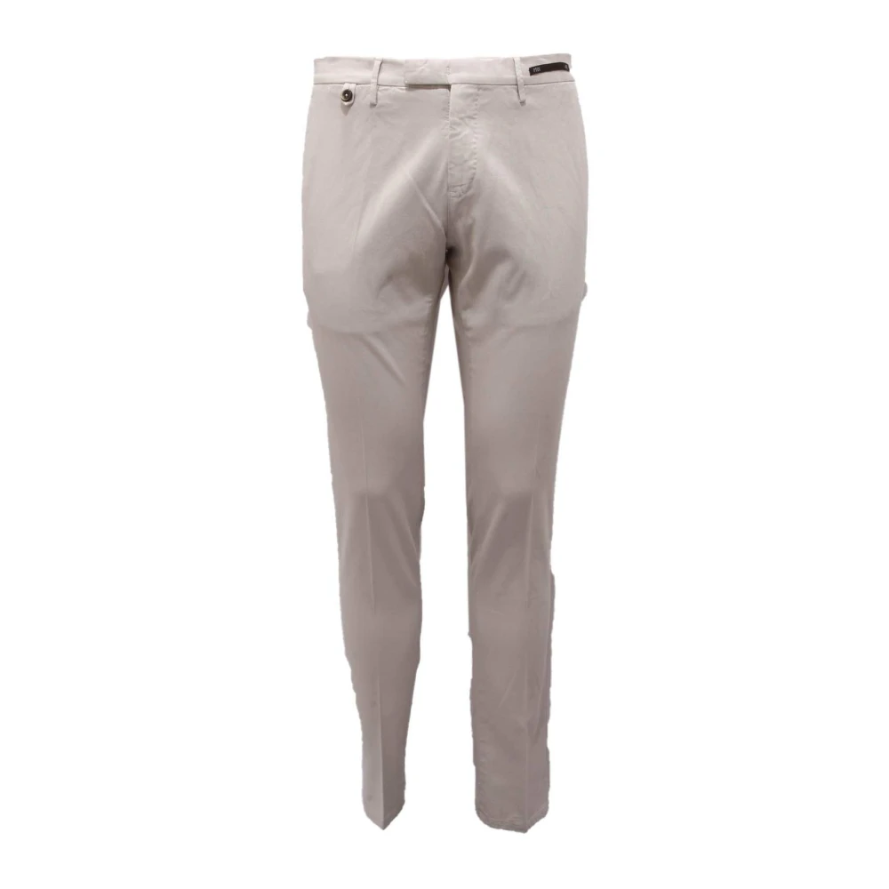 Pt01 Men's Gray Slim-Fit Trousers, S, Model Trousers