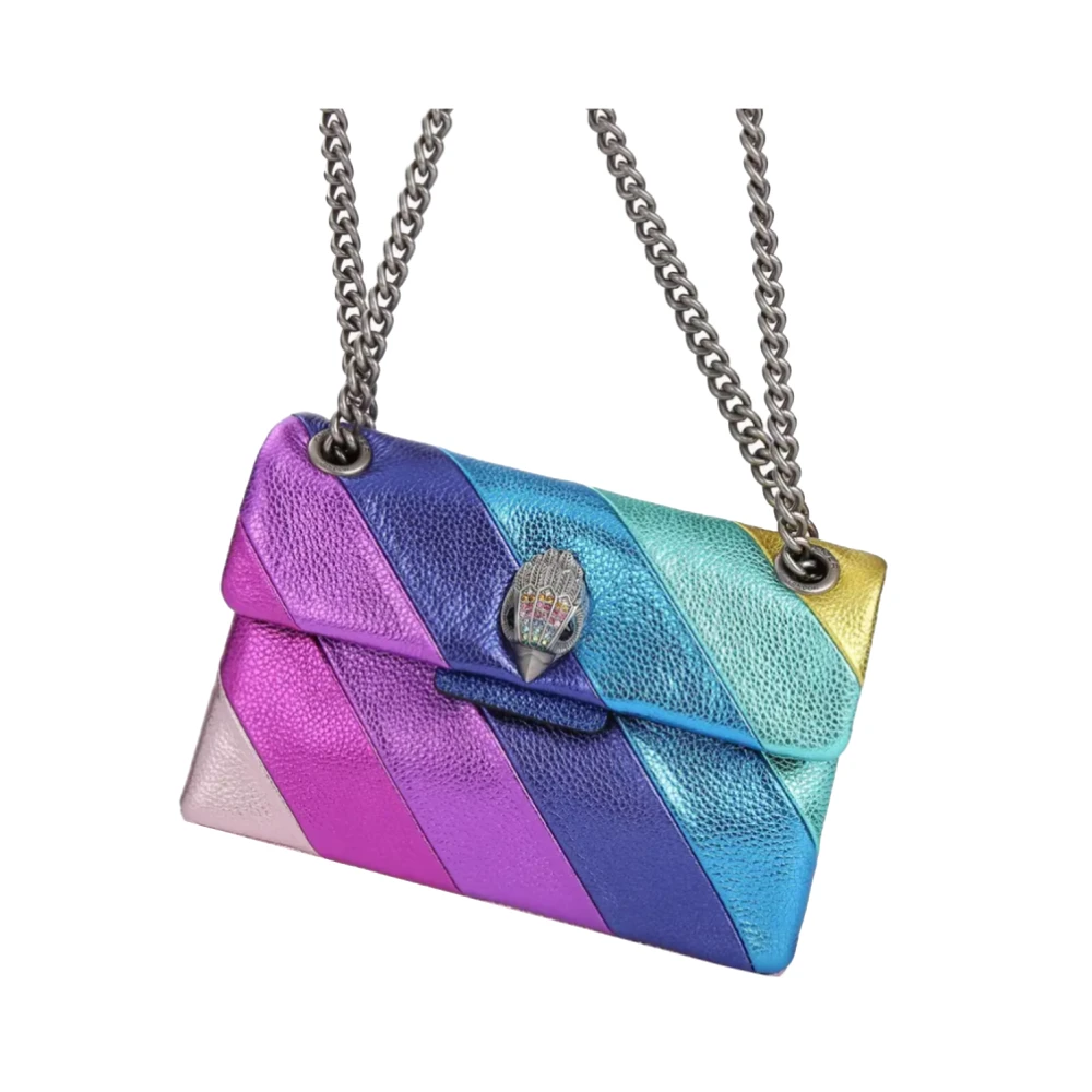 Kurt Geiger Regenboog Gestreepte Leren Mini Tas Multicolor Dames