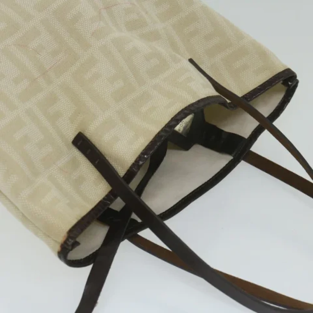 Fendi Vintage Pre-owned Canvas fendi-bags Beige Dames