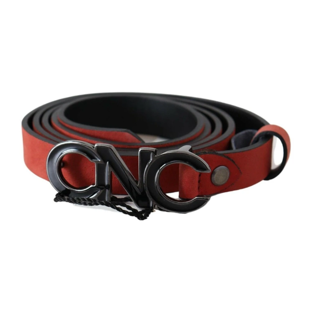 Costume National Women's Red Leather Fashion Belt Italy - Belts - One Size - Accessories