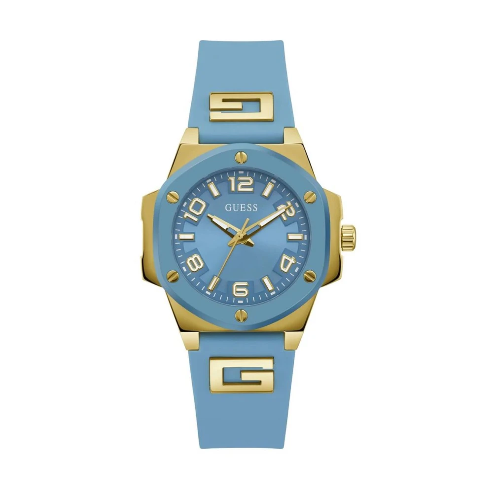 Guess Women's Blue Silicone Analog Quartz Watch