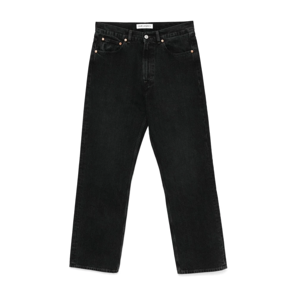 Our Legacy Zwarte Jeans Klassieke Pasvorm Black Heren