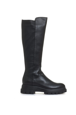black-leather-ankle-boots
