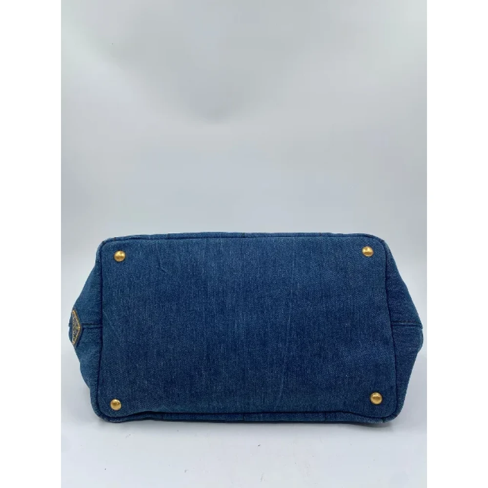 Prada Vintage Pre-owned Canvas prada-bags Blue Dames