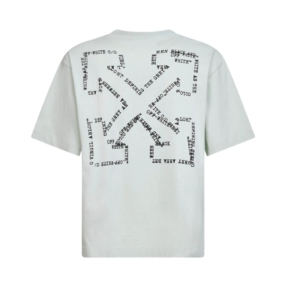 Off White Men's Green Logo T-Shirt - T-Shirts - Xl - Tops