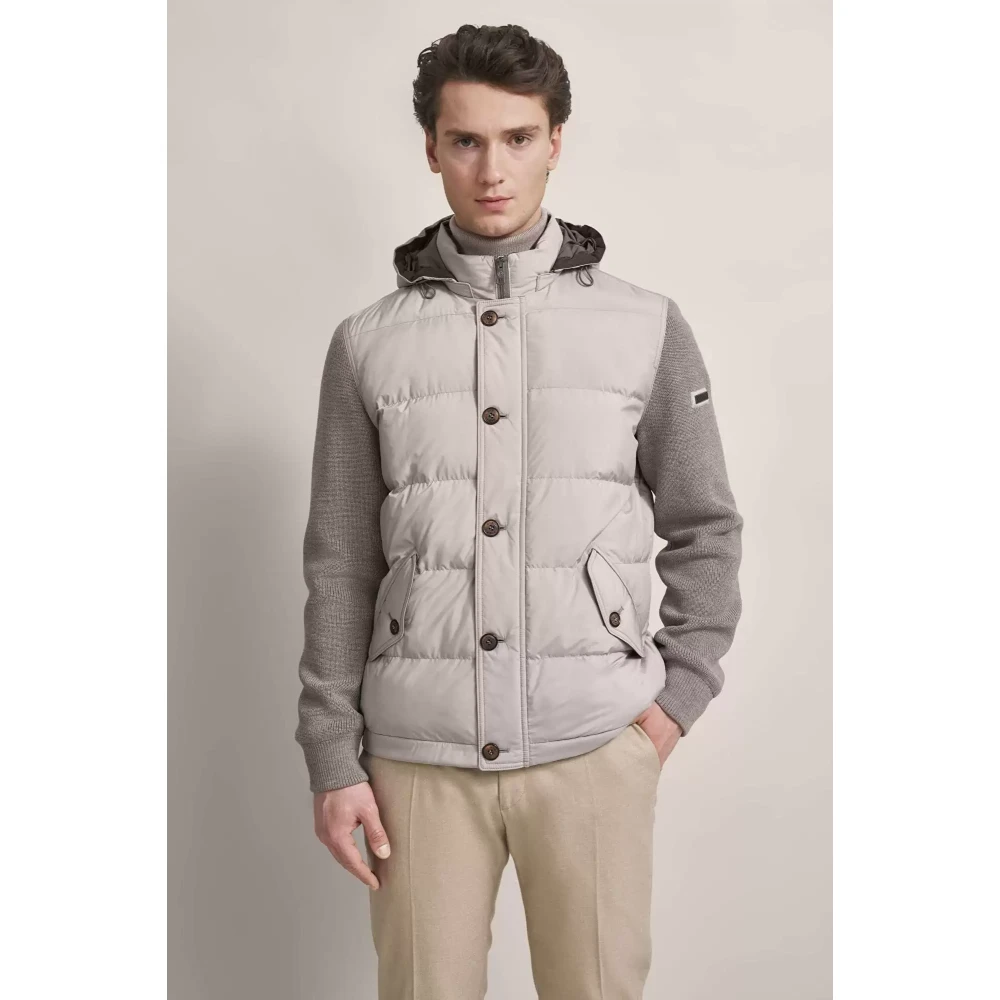 Bugatti Stijlvol Gebreid Mouwloos Vest Beige Heren