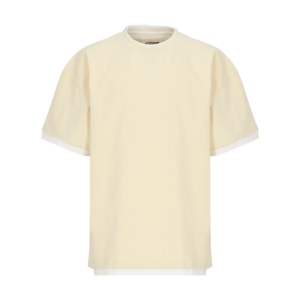 Jil Sander Vibrant Gele Katoenen T-shirt voor Heren Yellow Heren