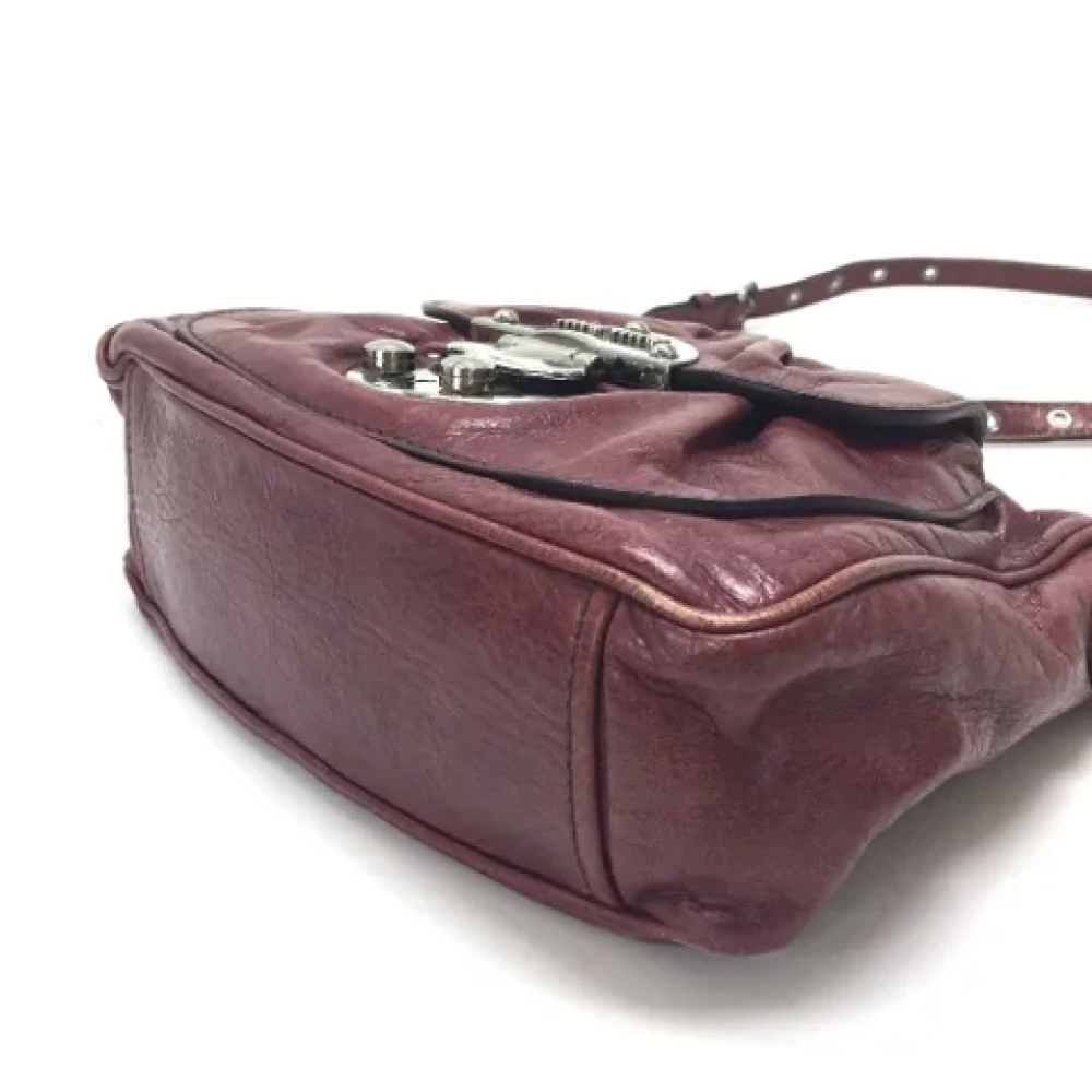 Miu Pre-owned Leather shoulder-bags Red Dames