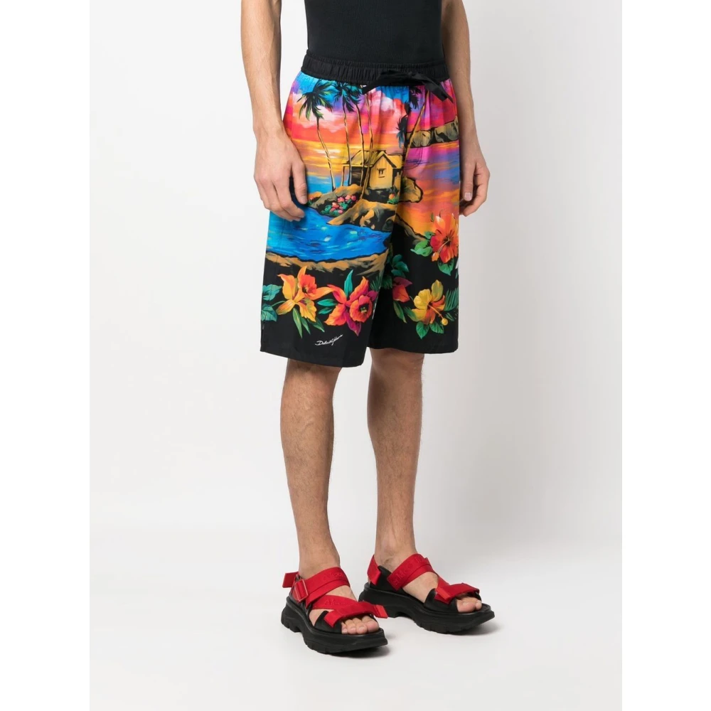 Dolce & Gabbana Long Shorts Multicolor Heren