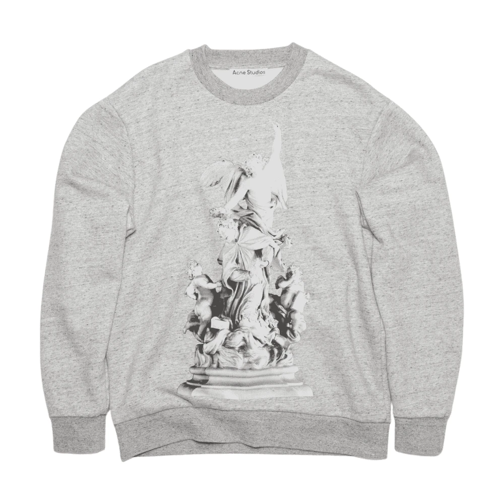 Acne Studios Grijze Beeld Print Sweatshirt Gray Heren