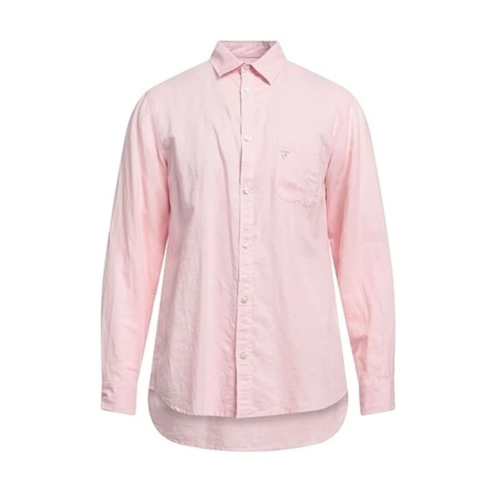 Guess Opgerolde Blouse Pink Heren