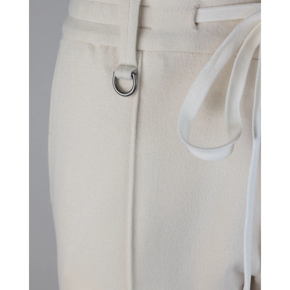 Paolo Pecora Witte Chino Broek Rits Sluiting White Heren