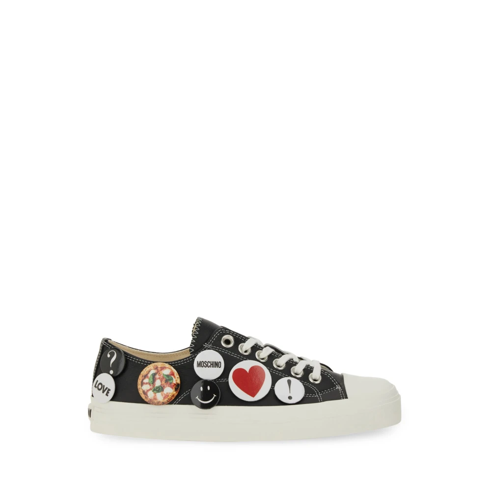 Moschino Sneakers in Vitello Dames Schoenen Zwart