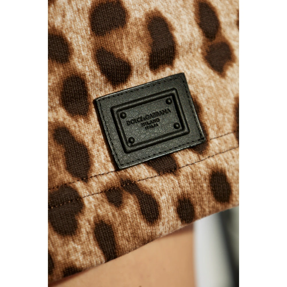 Dolce & Gabbana Dierenprint shorts Beige Dames