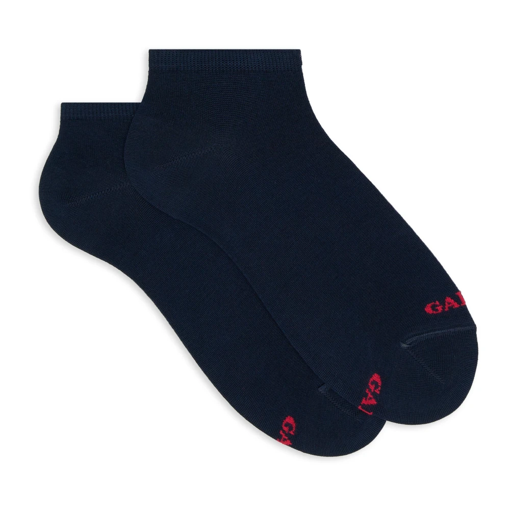 Gallo Katoenen enkelsokken effen marineblauw Blue Dames
