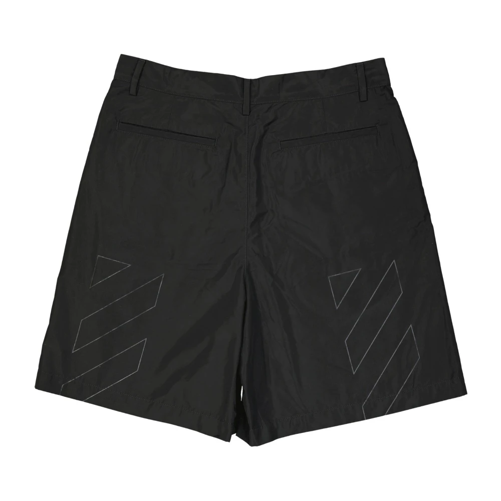 Off White Zwarte Casual Shorts Ss22 Black Heren