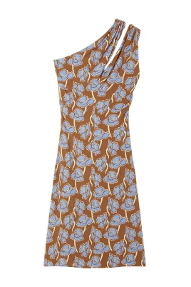 Poppies One-Shoulder Midi Klänning