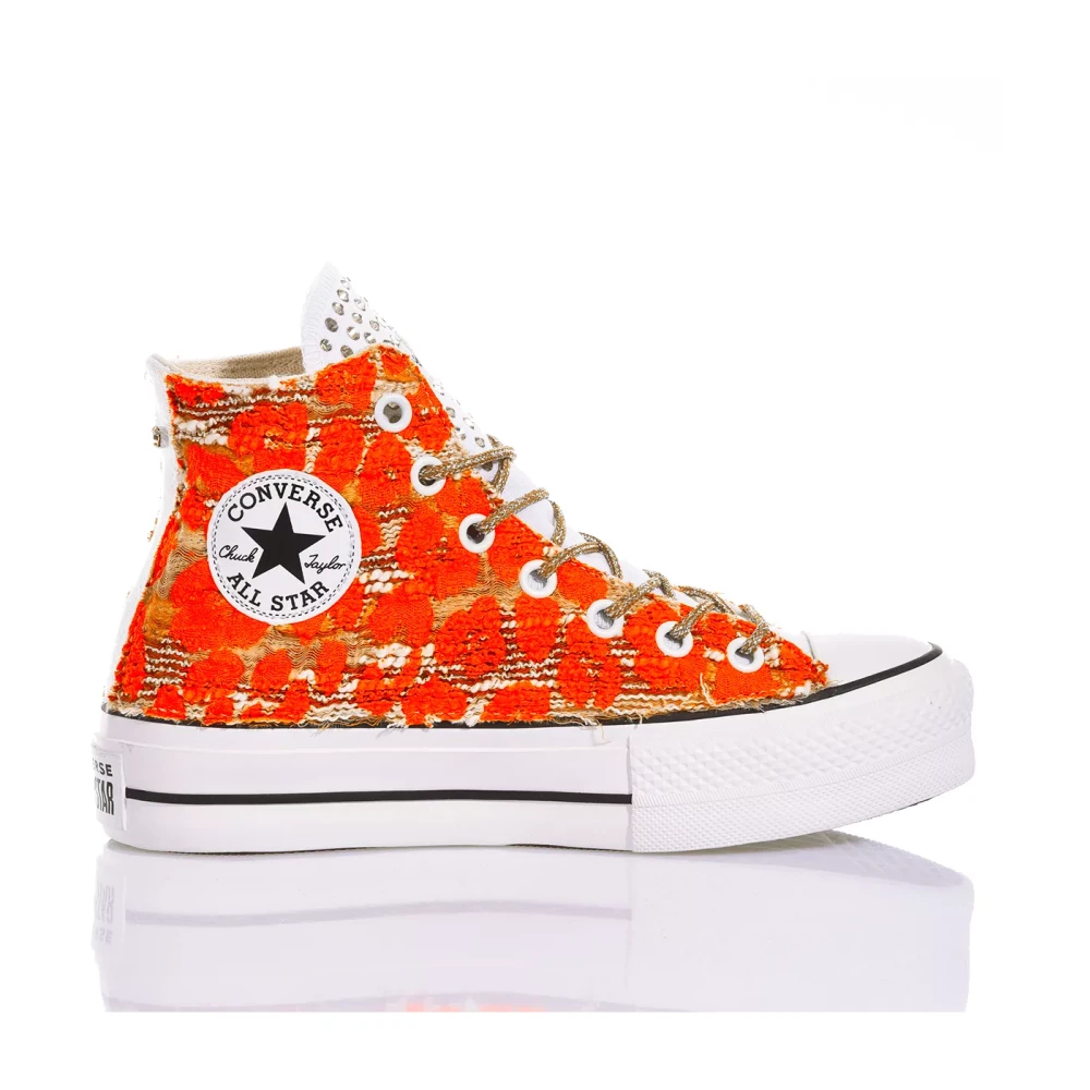 Converse Multifärgad Platform Sneakers Kvinnor Handgjorda Multicolor, Dam