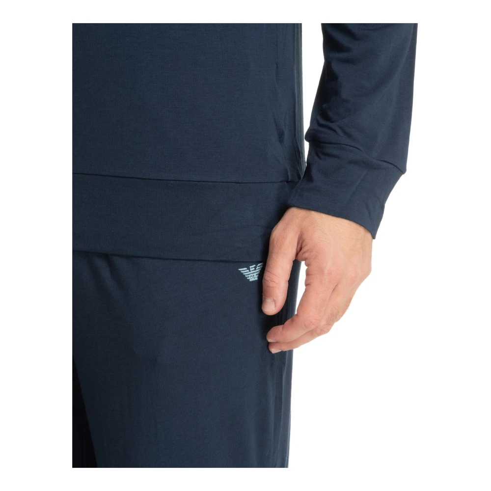 Emporio Armani Pyjama met middelhoge taille en details Blue Heren