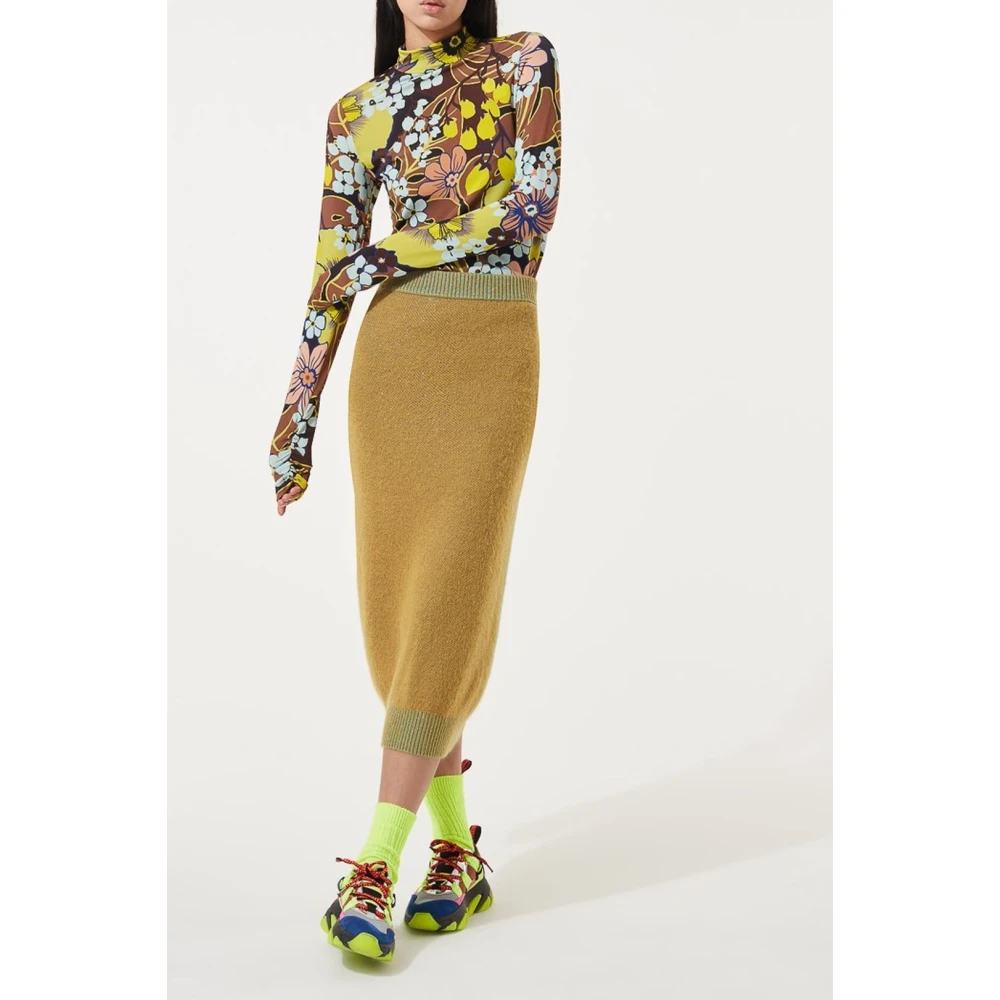 Circus Hotel Gestreepte Midi Rok Multicolor Dames