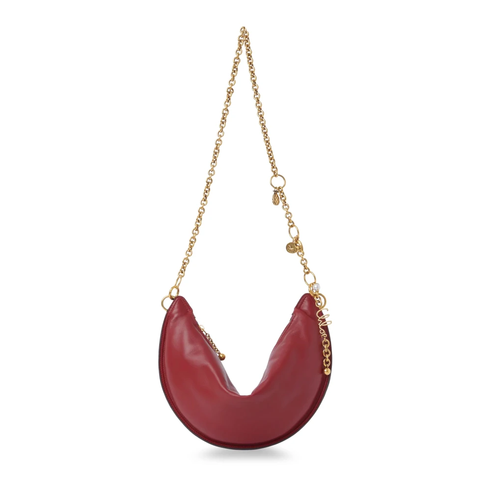 Chloé Women's Red Stylish Leather Shoulder Bag With Logo