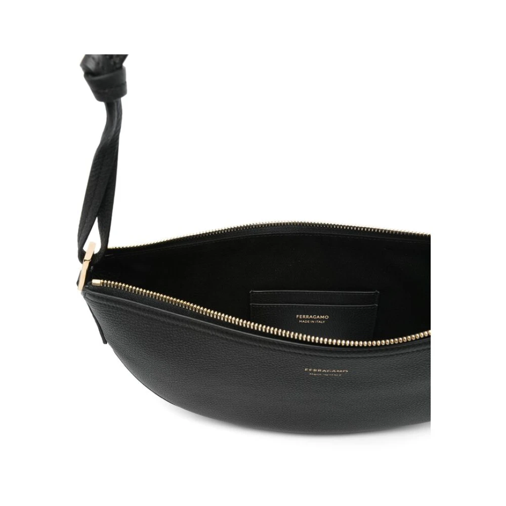 Salvatore Ferragamo Zwarte Schoudertas met Toprits Black Dames