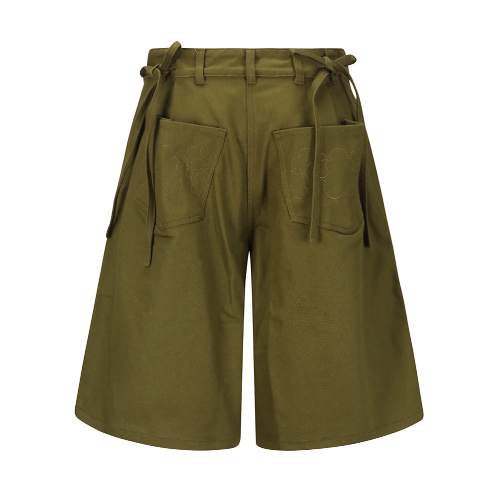 Cecilie Bahnsen Denim Annika Shorts voor Vrouwen Green Dames