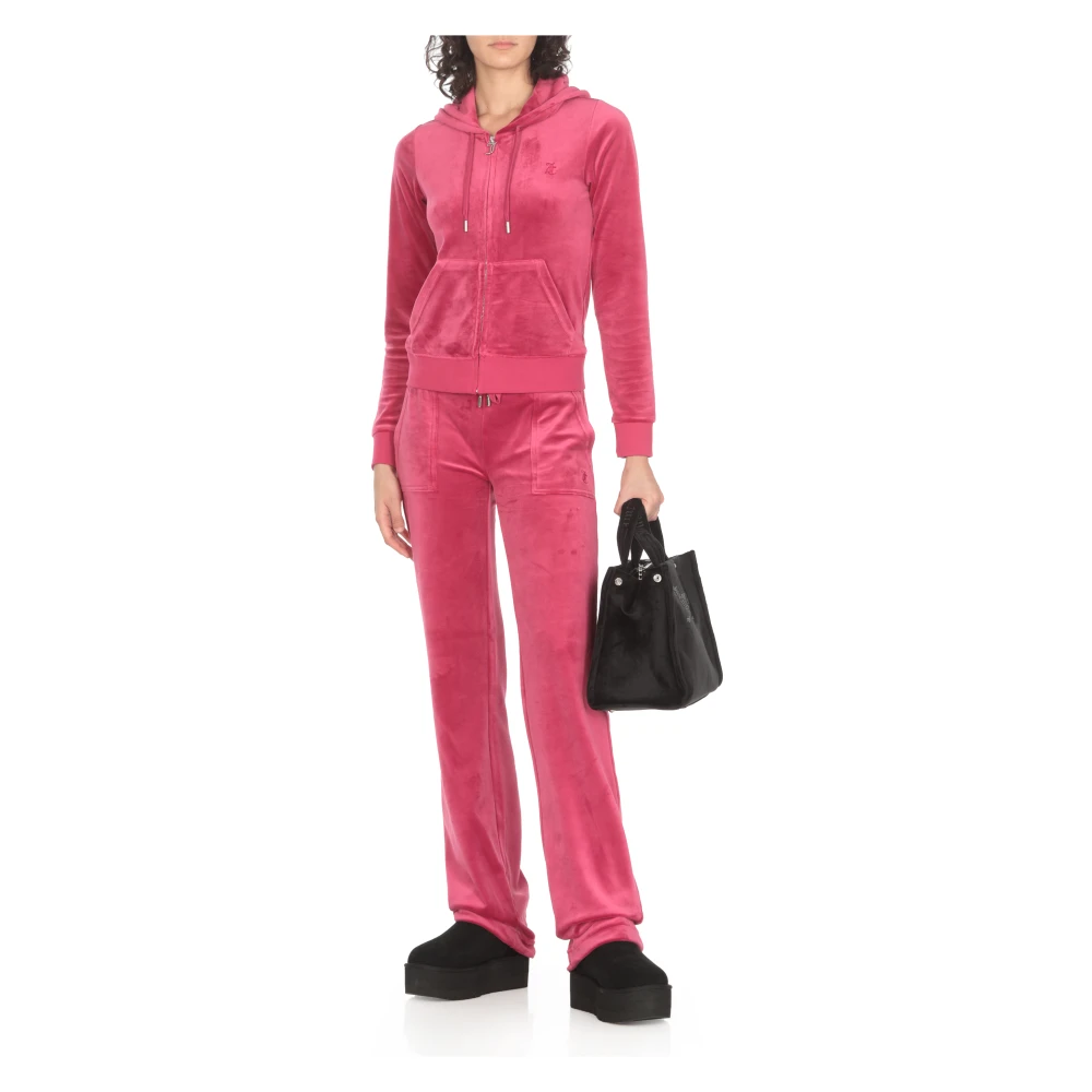 Juicy Couture Zwarte Velvet Winkel Tas met Bijpassende Clutch Black Dames