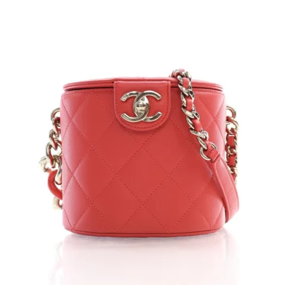 Chanel Vintage Pre-owned Leather handbags Orange Dames