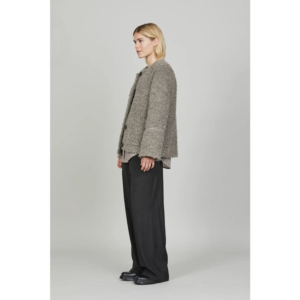 Heartmade Zijden Rechte Fit Broek Black Dames