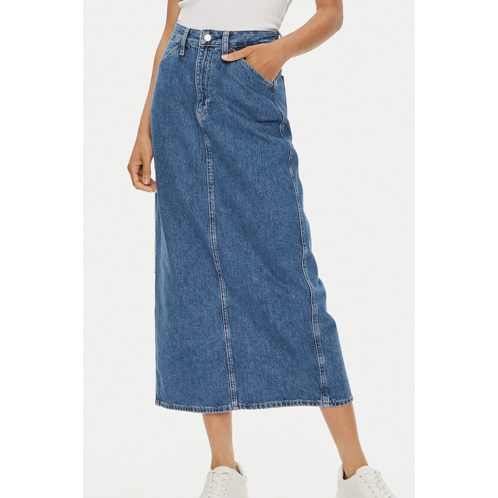 Calvin Klein Jeans Denim Rokken Collectie Blue Dames