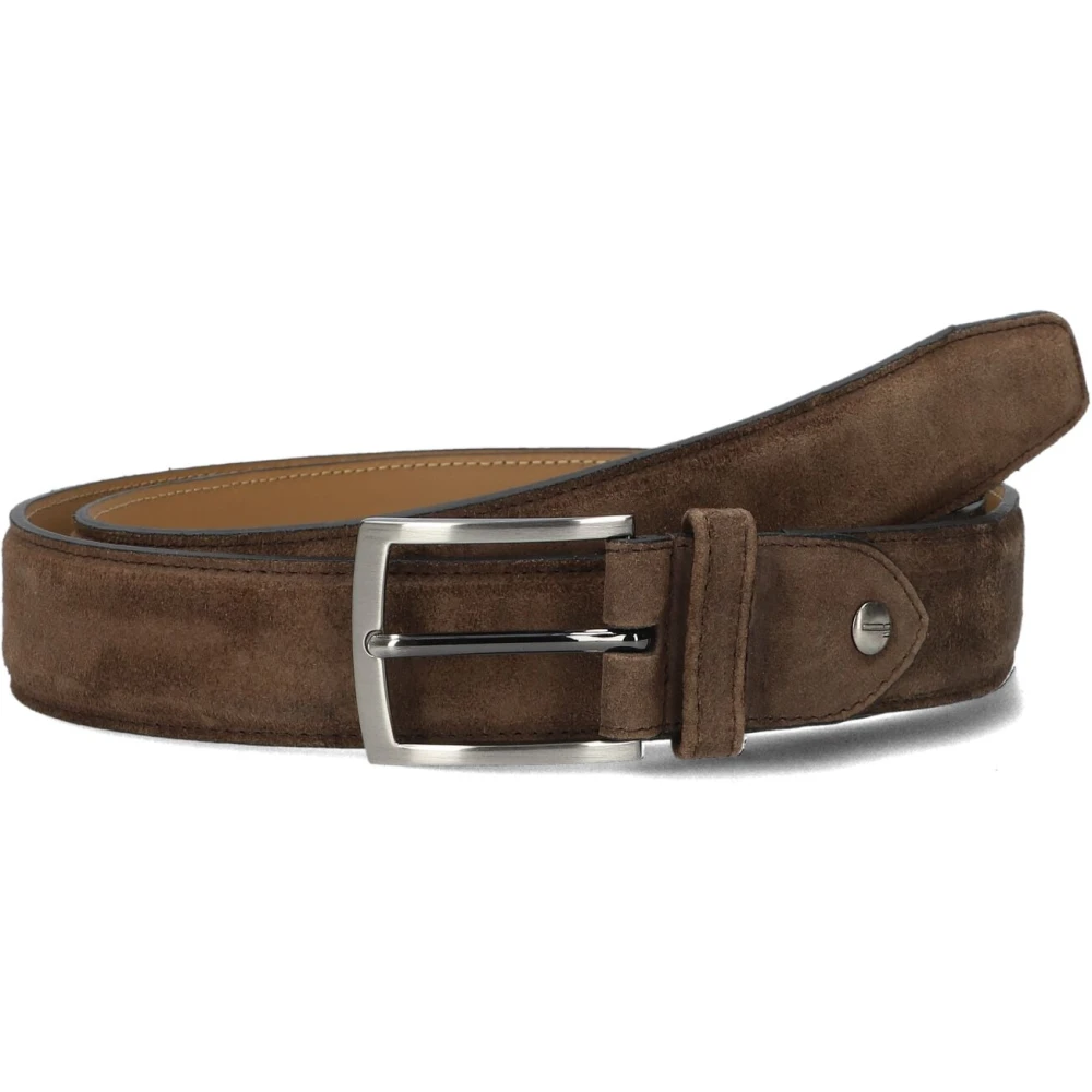 Van Bommel Klassieke Bruine Leren Riem Brown Heren