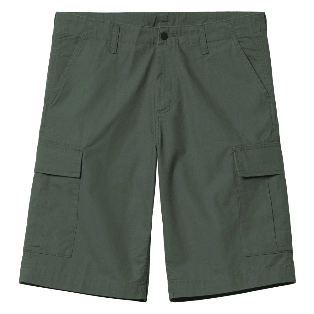 Carhartt WIP Cargo Shorts met rits en zakken Green Heren