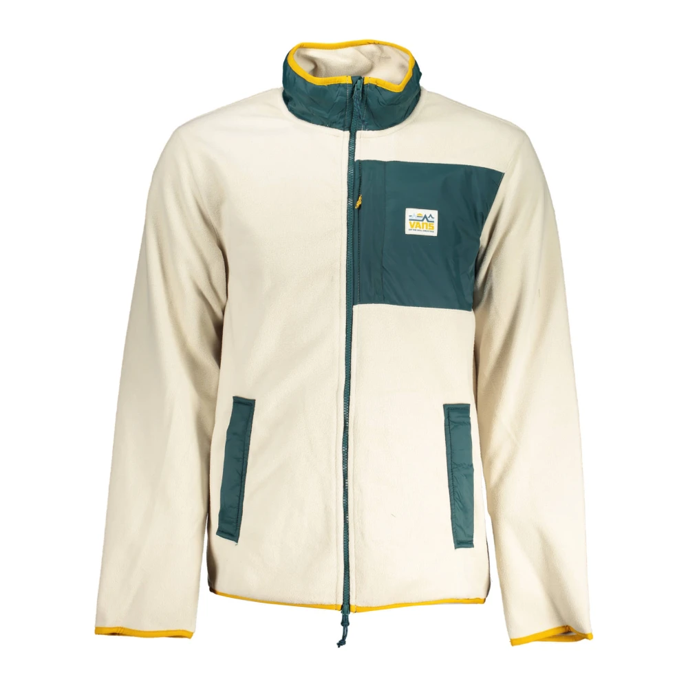 Vans Men's Beige Felpa Maniche Lunghe In Pile - Zip-Throughs - Xs - Sweatshirts & Hoodies