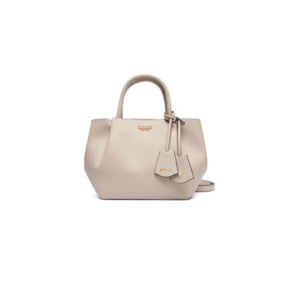 Guess Beige Handbags, Female, One Size, Amorette Satchel