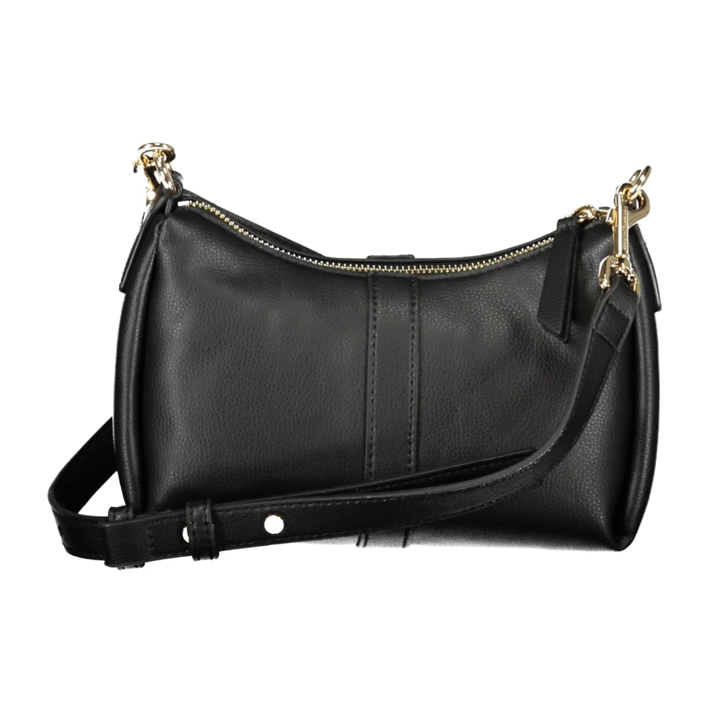 Tommy Hilfiger Zwarte Schoudertas met Ritssluiting Black Dames