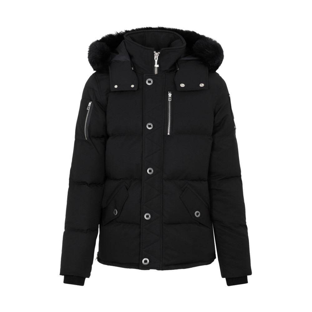 Veste Noire en Fourrure pour Homme Moose Knuckles Homme Miinto