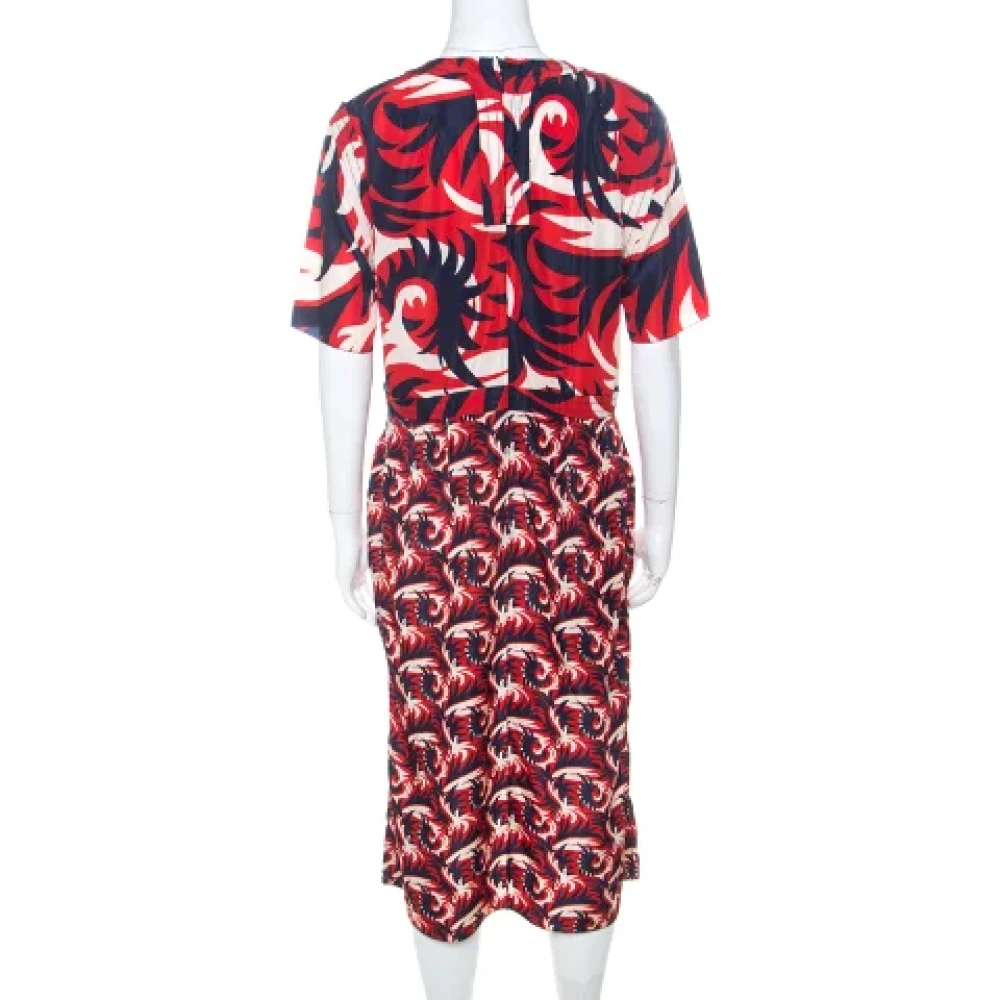 Marni Pre-owned Silk dresses Red Dames