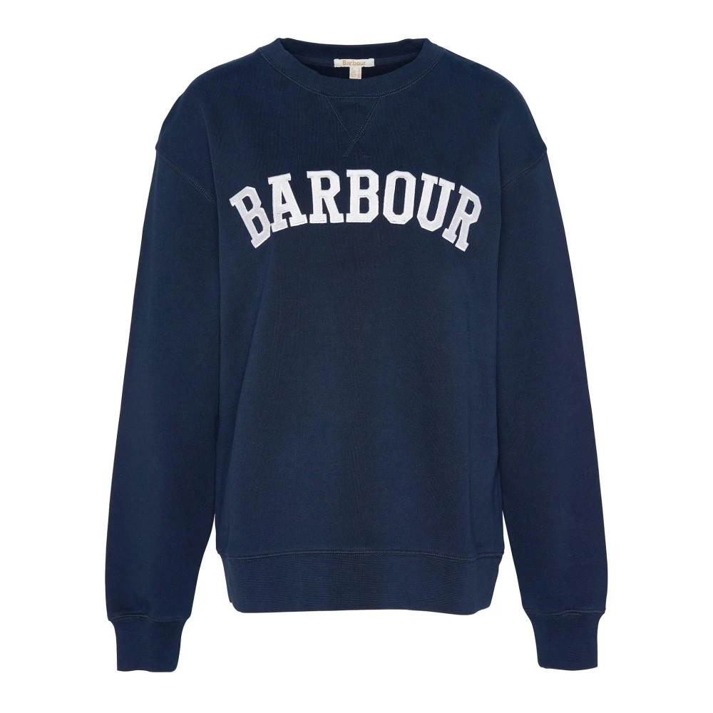 Barbour Vintage Varsity Sweatshirt Blue Dames
