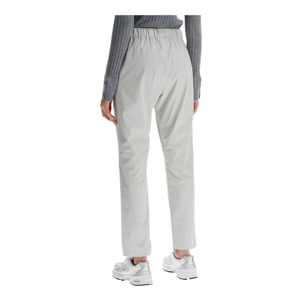 Herno High-waisted Slim Fit Enkellange Broek Gray Heren