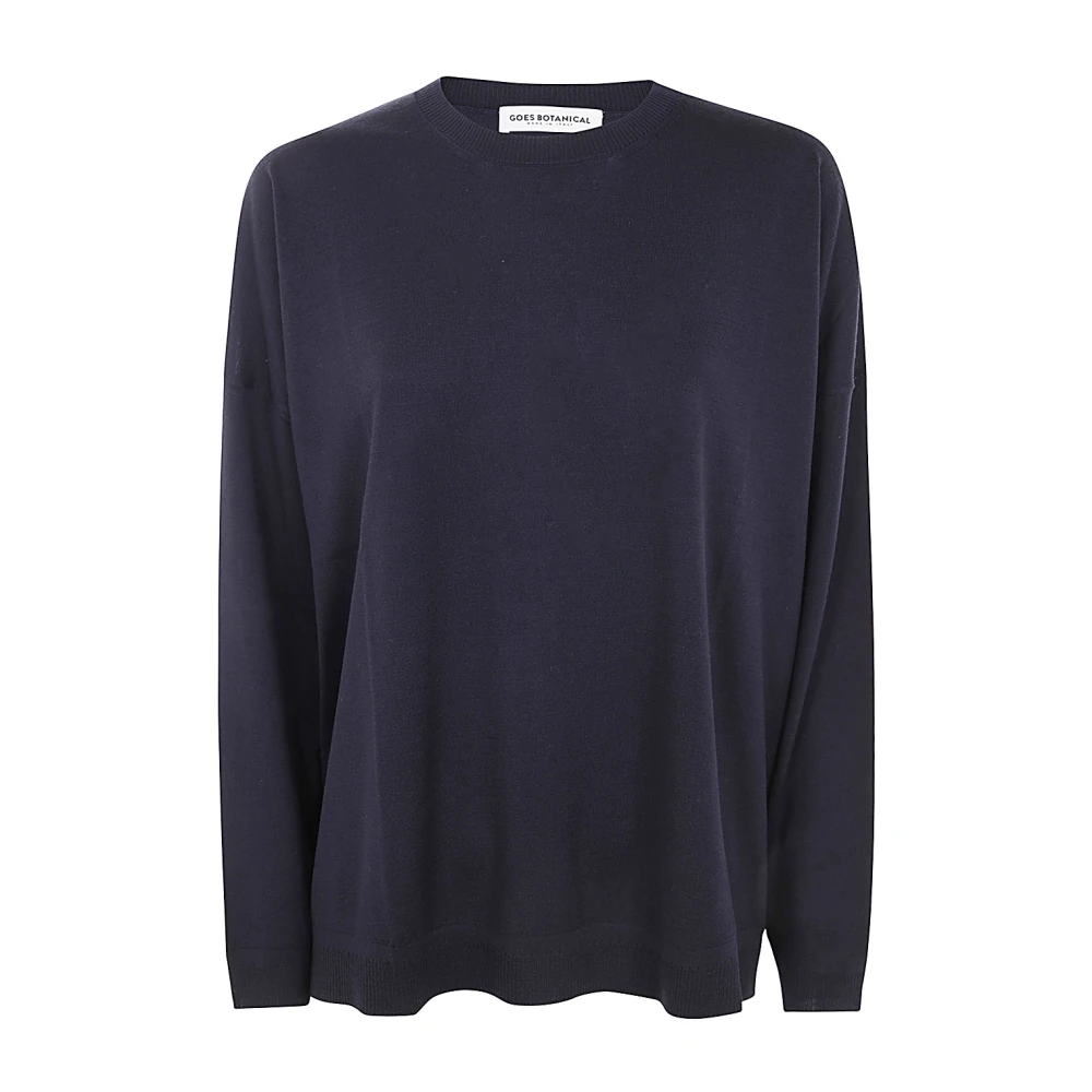 Goes Botanical Merino Super 140's Sweater Blue Dames