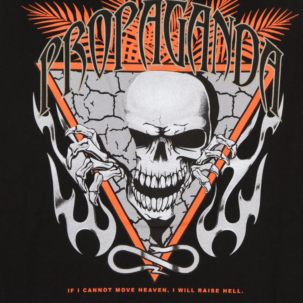 Propaganda Zwarte Skeleton Hoodie Lang Sweatshirt Black Heren